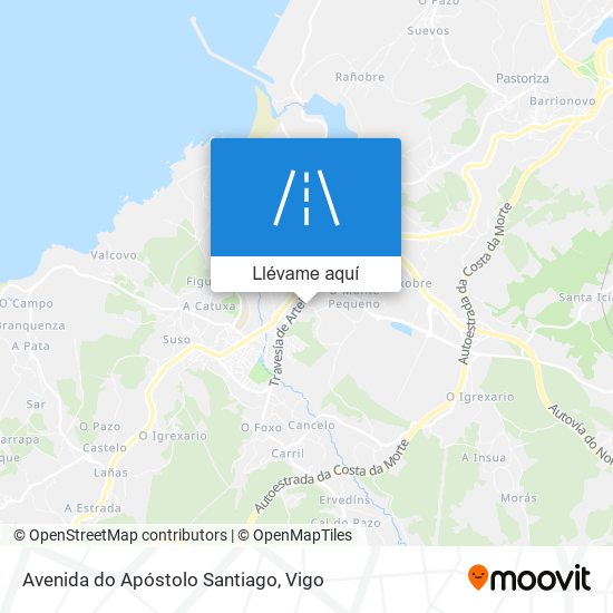 Mapa Avenida do Apóstolo Santiago