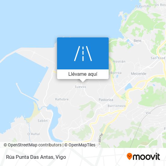 Mapa Rúa Punta Das Antas