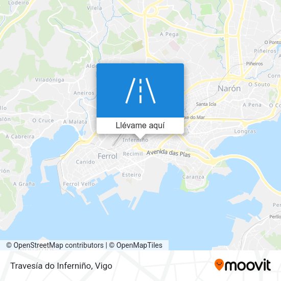 Mapa Travesía do Inferniño