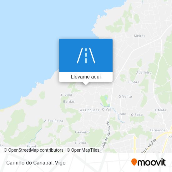 Mapa Camiño do Canabal
