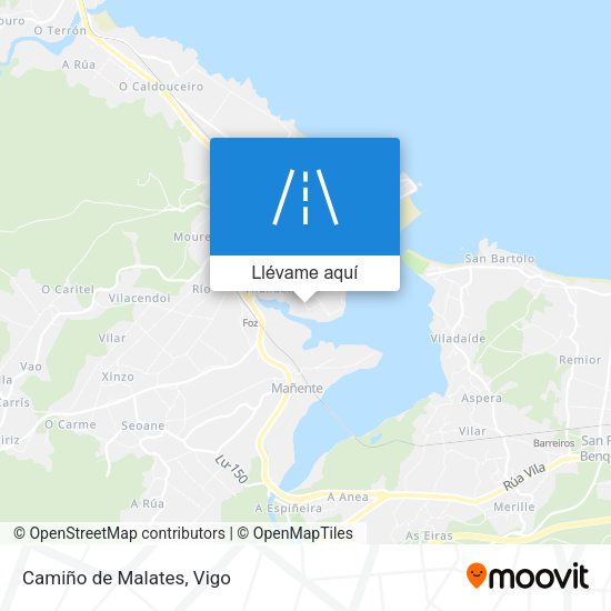 Mapa Camiño de Malates