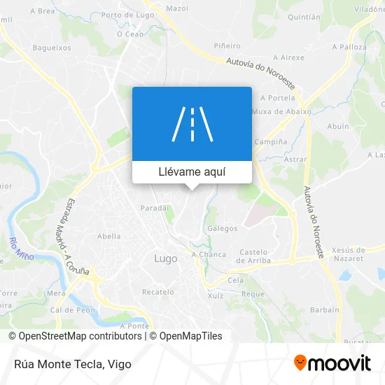 Mapa Rúa Monte Tecla