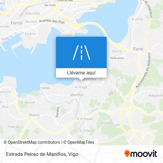 Mapa Estrada Peirao de Maniños