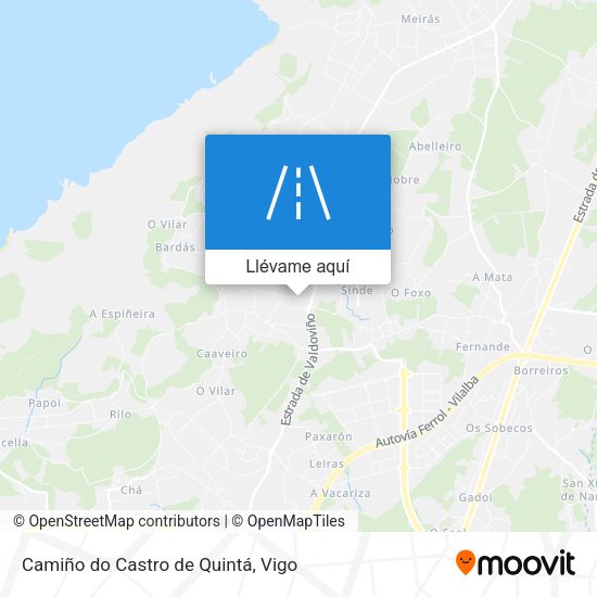 Mapa Camiño do Castro de Quintá