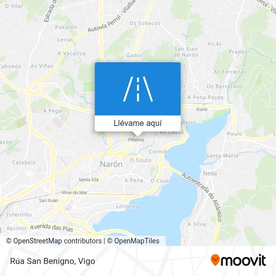 Mapa Rúa San Benigno