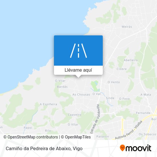 Mapa Camiño da Pedreira de Abaixo