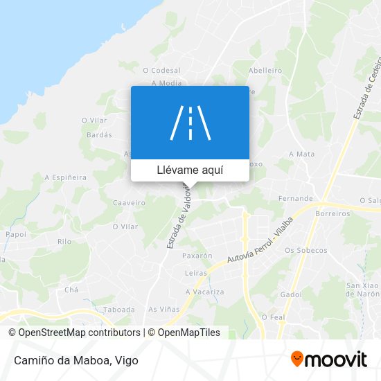 Mapa Camiño da Maboa