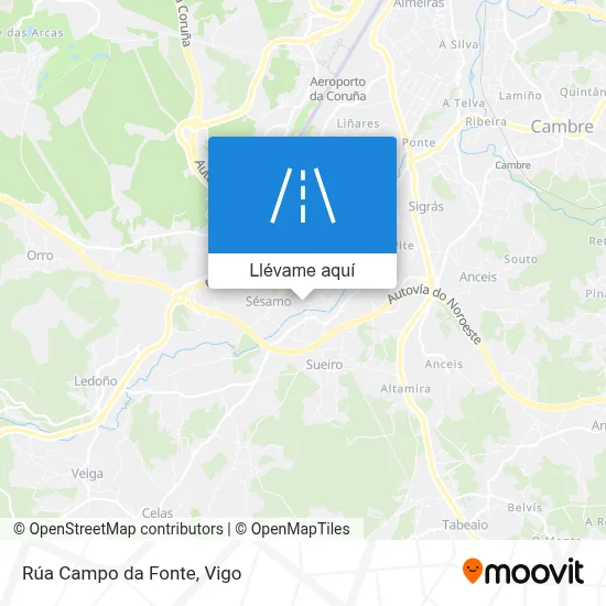 Mapa Rúa Campo da Fonte