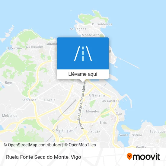 Mapa Ruela Fonte Seca do Monte