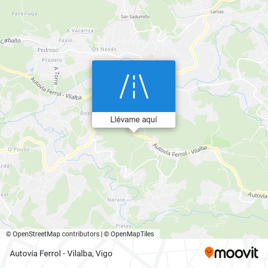 Mapa Autovía Ferrol - Vilalba