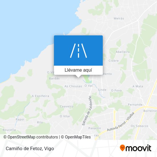 Mapa Camiño de Fetoz