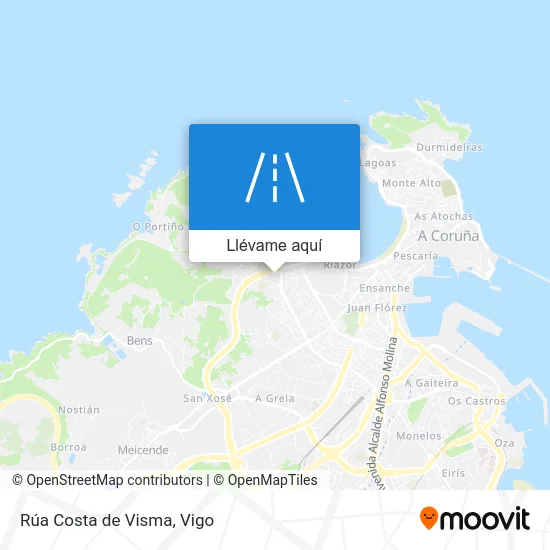 Mapa Rúa Costa de Visma