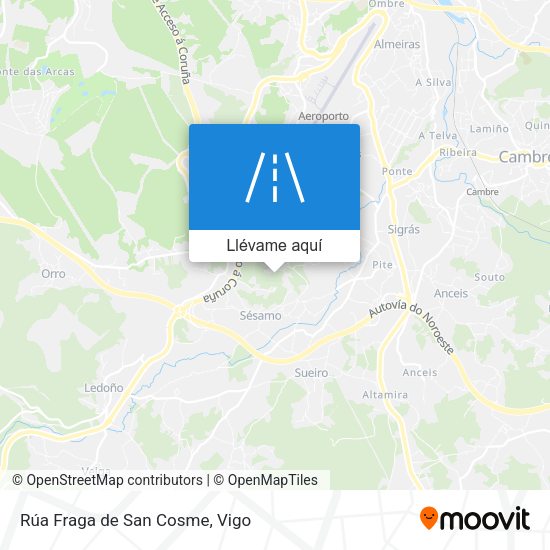 Mapa Rúa Fraga de San Cosme