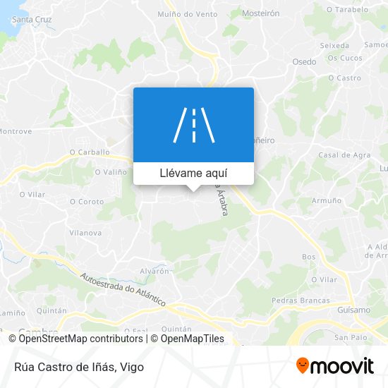 Mapa Rúa Castro de Iñás