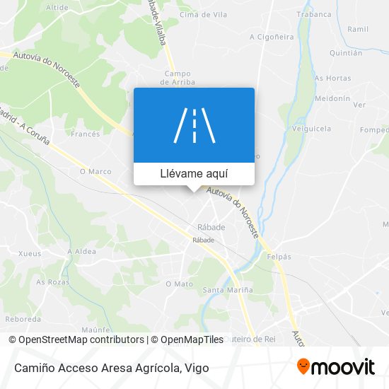 Mapa Camiño Acceso Aresa Agrícola