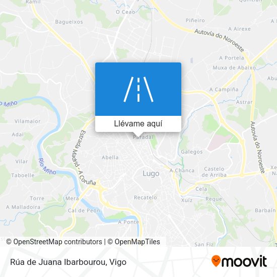 Mapa Rúa de Juana Ibarbourou