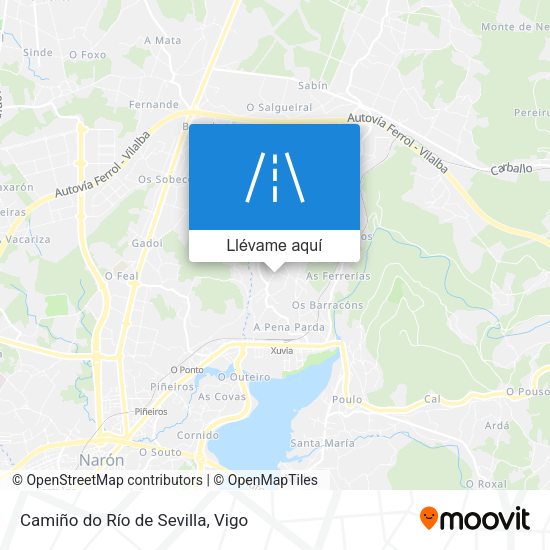 Mapa Camiño do Río de Sevilla