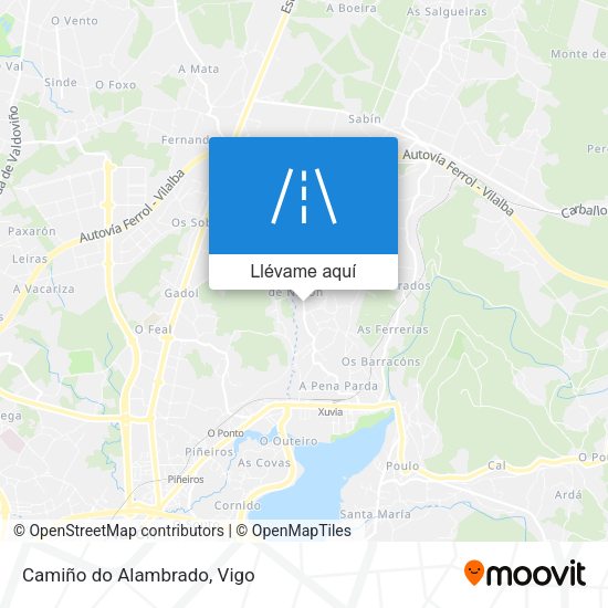 Mapa Camiño do Alambrado