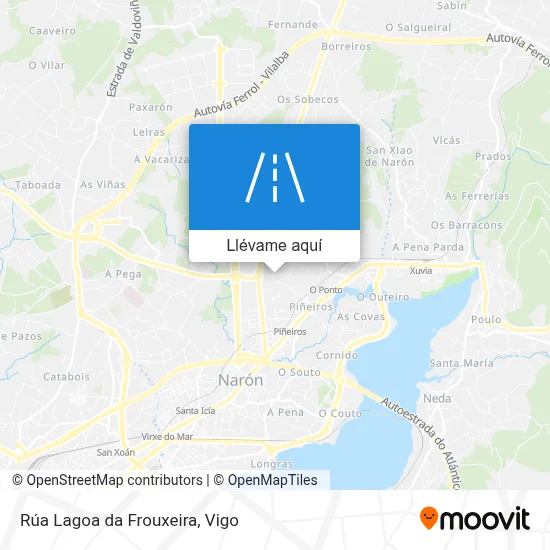 Mapa Rúa Lagoa da Frouxeira