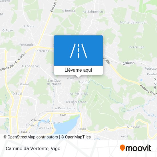 Mapa Camiño da Vertente