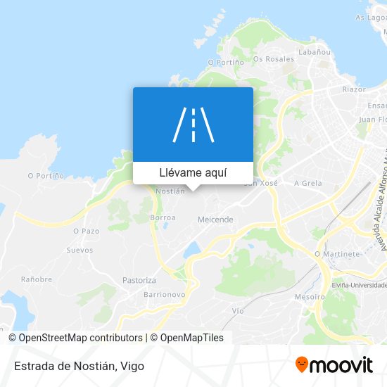 Mapa Estrada de Nostián