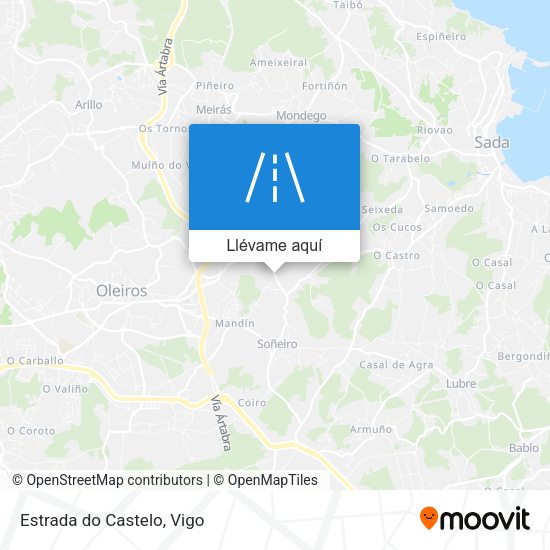 Mapa Estrada do Castelo