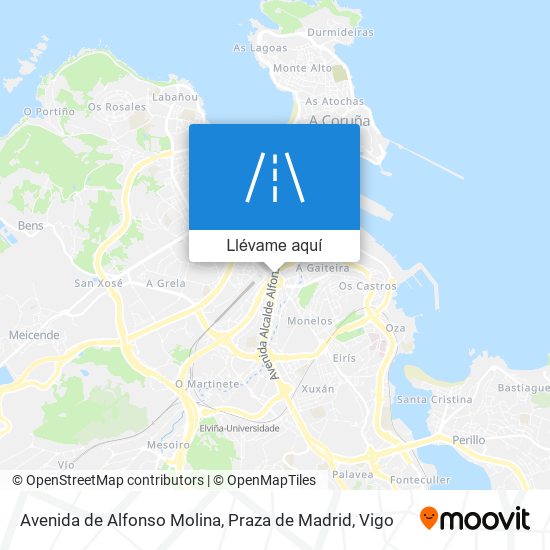 Mapa Avenida de Alfonso Molina, Praza de Madrid