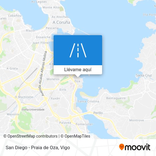 Mapa San Diego - Praia de Oza