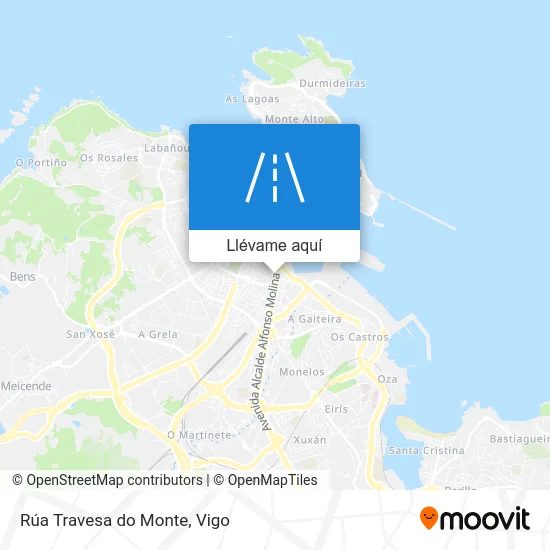 Mapa Rúa Travesa do Monte