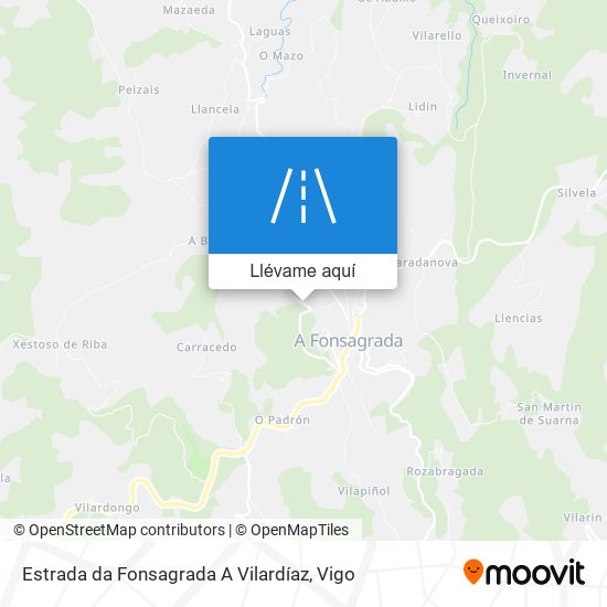 Mapa Estrada da Fonsagrada A Vilardíaz