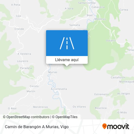 Mapa Camín de Barangón A Murias