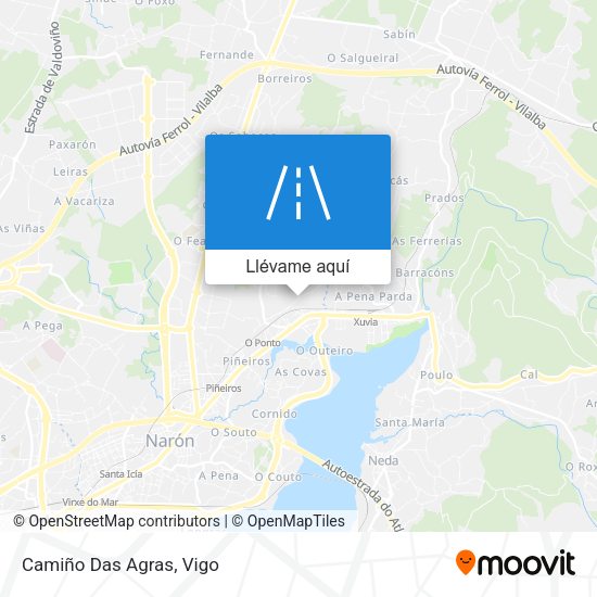 Mapa Camiño Das Agras