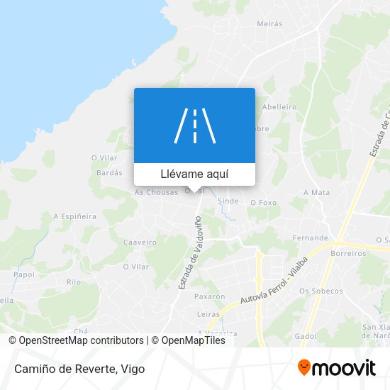 Mapa Camiño de Reverte