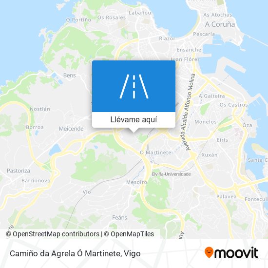 Mapa Camiño da Agrela Ó Martinete