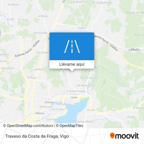 Mapa Traveso da Costa da Fraga