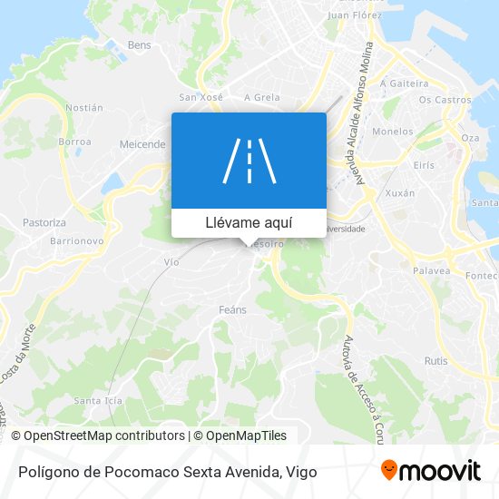 Mapa Polígono de Pocomaco Sexta Avenida