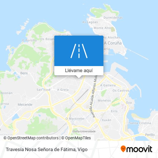 Mapa Travesía Nosa Señora de Fátima