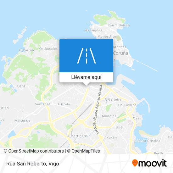 Mapa Rúa San Roberto