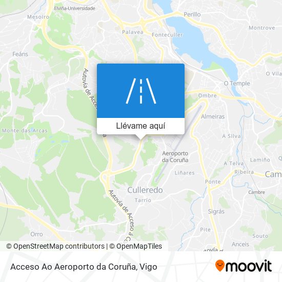 Mapa Acceso Ao Aeroporto da Coruña