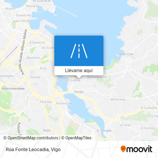 Mapa Rúa Fonte Leocadia