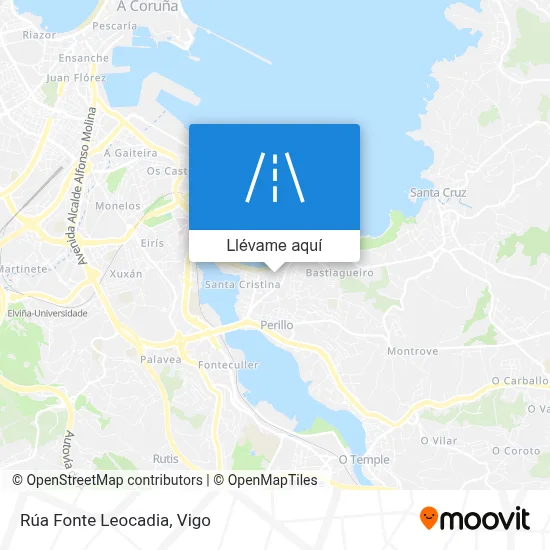 Mapa Rúa Fonte Leocadia