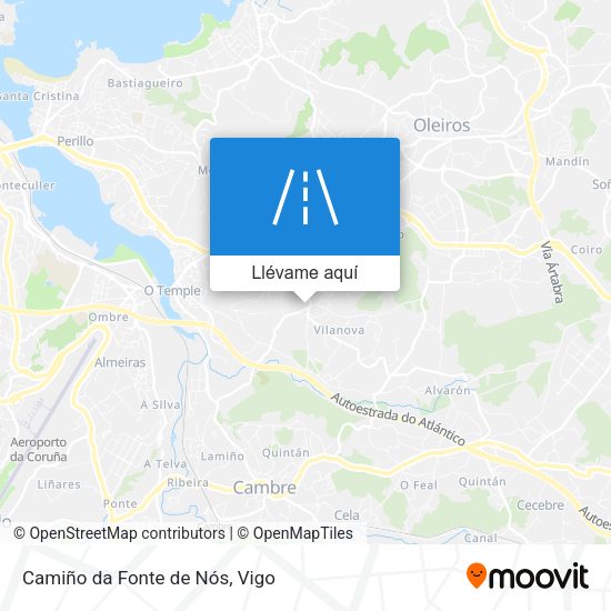 Mapa Camiño da Fonte de Nós