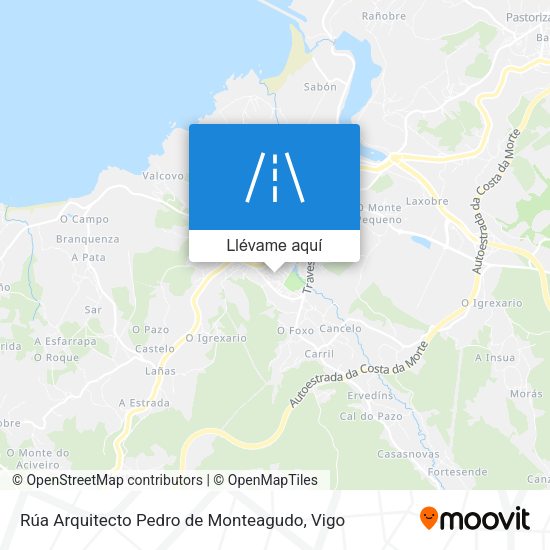 Mapa Rúa Arquitecto Pedro de Monteagudo