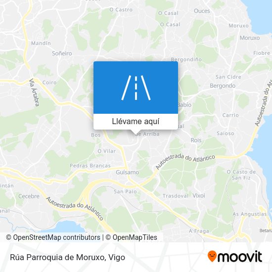 Mapa Rúa Parroquia de Moruxo