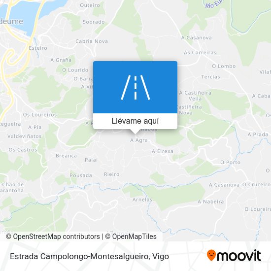 Mapa Estrada Campolongo-Montesalgueiro