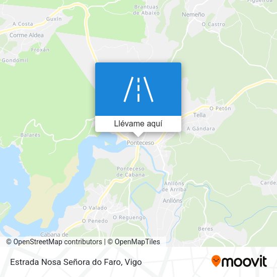 Mapa Estrada Nosa Señora do Faro