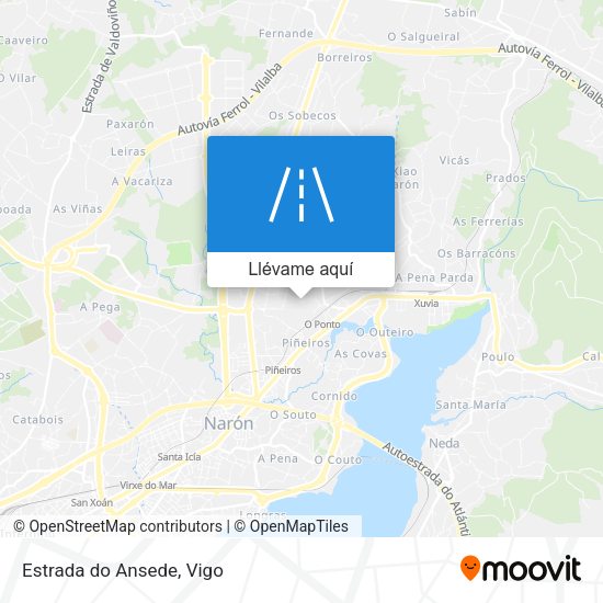 Mapa Estrada do Ansede