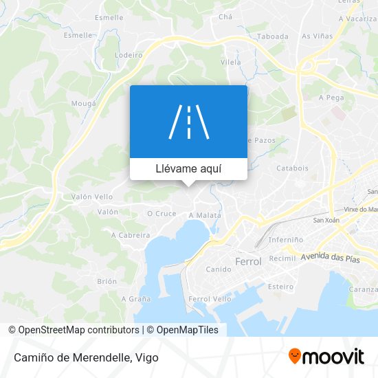 Mapa Camiño de Merendelle