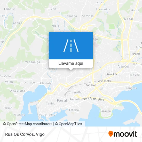 Mapa Rúa Os Corvos