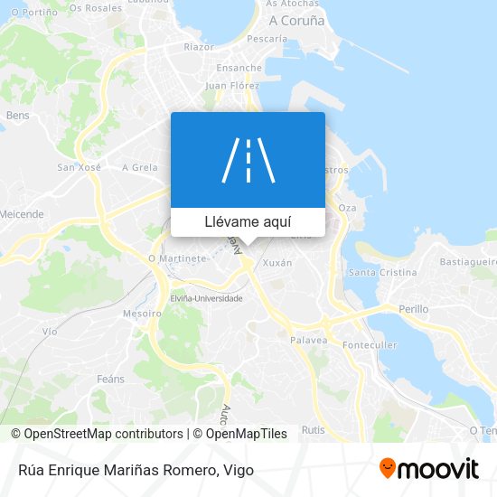 Mapa Rúa Enrique Mariñas Romero